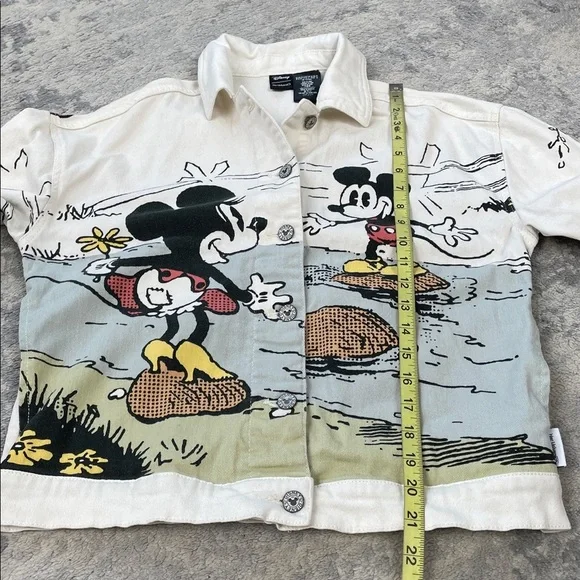 Disney Parks Rare Her Universe Mickey and Minnie Denim Jacket Sz XS - Picture 8 of 14